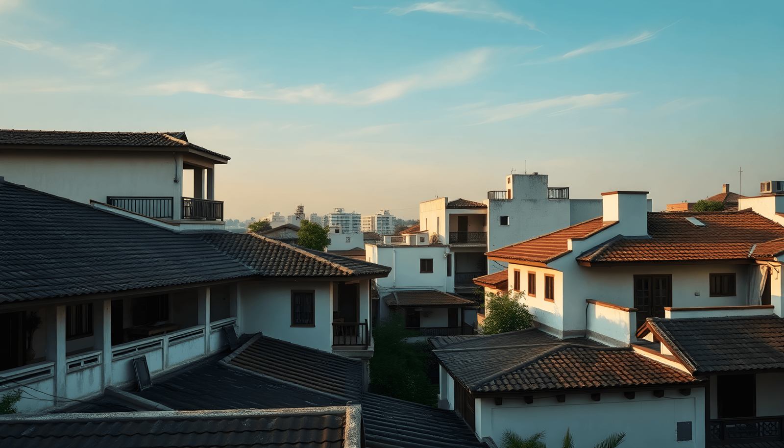 Image showing a blend of traditional, colonial, and modern Vietnamese architectural styles